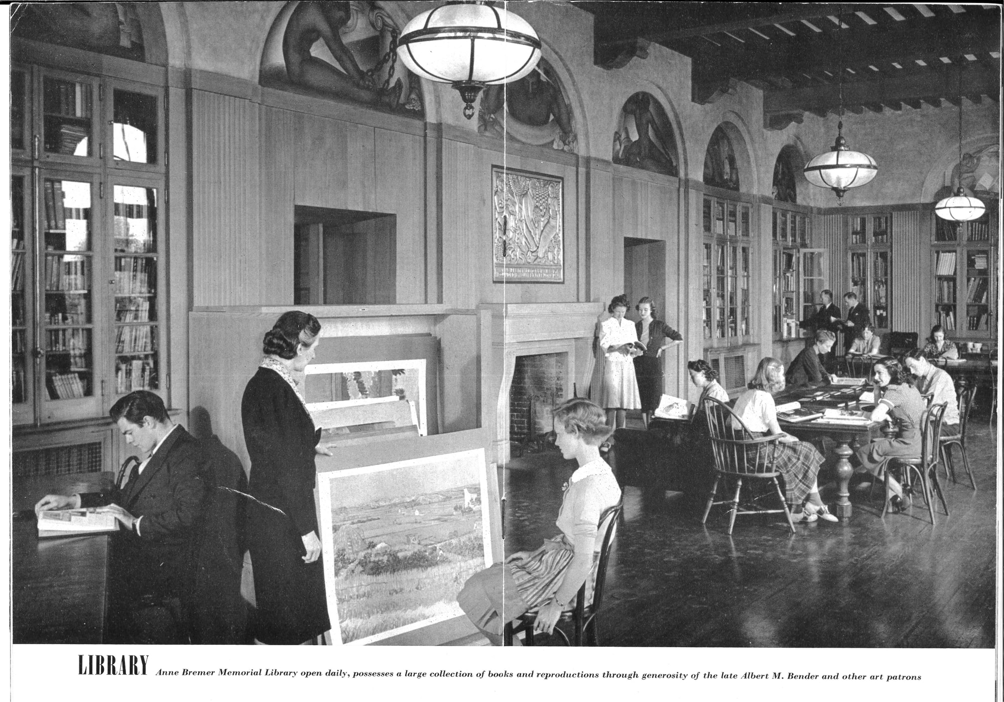 Ansel Adams photograph of the Anne Bremer Memorial Library, ca. 1939